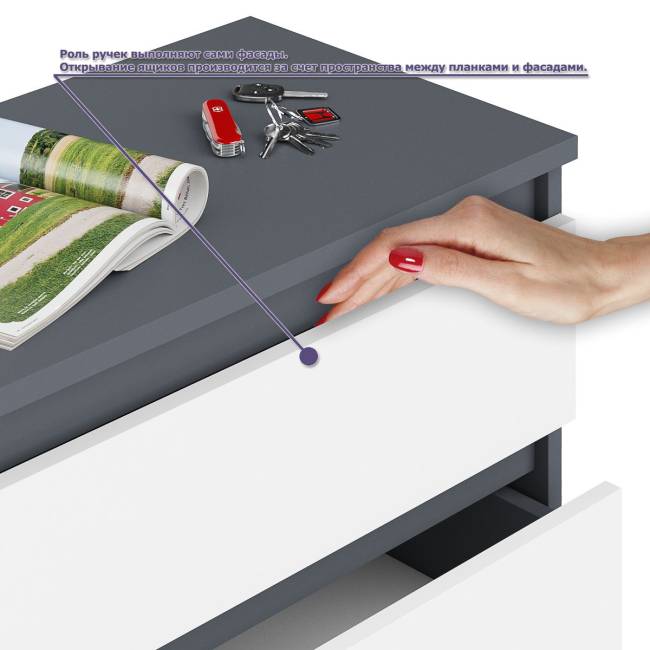 Двухтумбовый компьютерный стол Мори МС-2 с широкой тумбой на 900 цвет графит/белый Двухтумбовый компьютерный стол Мори МС-2 с широкой тумбой на 900 цвет графит/белый
