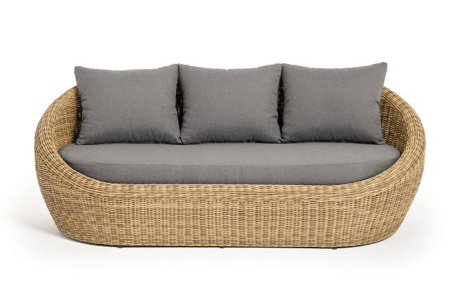 "Барселона" диван из искусственного ротанга трехместный, цвет соломенный "Барселона" диван из искусственного ротанга трехместный, цвет соломенный