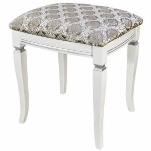 Банкетка Васко В 106Н белый/серебро, Маркус серебро