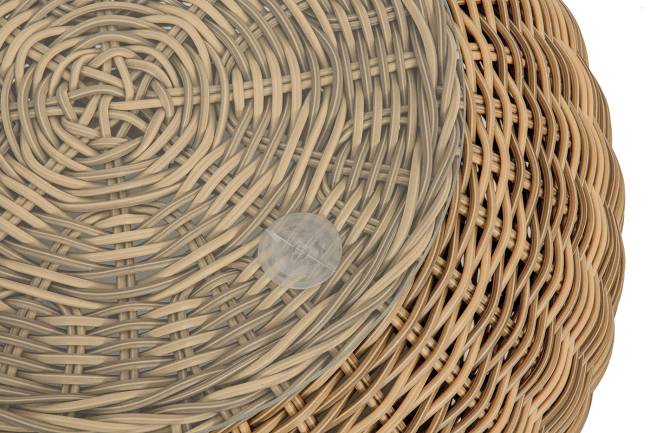 "Барселона" кофейный столик из искусственного ротанга, цвет соломенный "Барселона" кофейный столик из искусственного ротанга, цвет соломенный