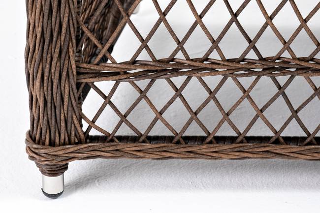 "Гранд Латте" диван трехместный из искусственного ротанга, цвет коричневый