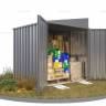 Хозблок SKOGGY секционный с односкатной крышей 2 х 2 м, цинковый Хозблок SKOGGY секционный с односкатной крышей 2 х 2 м, цинковый