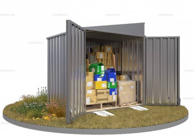 Хозблок SKOGGY секционный с односкатной крышей 2 х 2 м, цинковый Хозблок SKOGGY секционный с односкатной крышей 2 х 2 м, цинковый