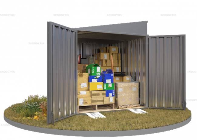 Хозблок SKOGGY секционный с односкатной крышей 2 х 2 м, цинковый Хозблок SKOGGY секционный с односкатной крышей 2 х 2 м, цинковый