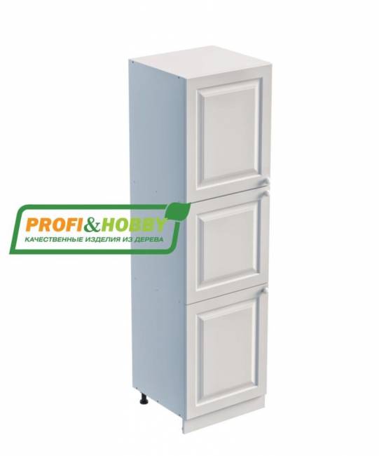 Пенал 2040 х 600 х 560 филенка, 3 двери (без полок), сосна, без покраски