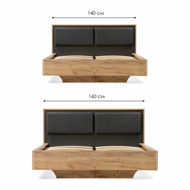 Кровать Клауд 160х200 парящая дуб крафт золотой / антрацит