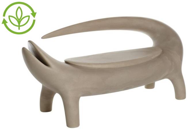 Диван из биопластика Big Kroko Special песок Сахары 1670х630х750 мм