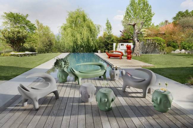 Диван из биопластика Big Kroko Special песок Сахары 1670х630х750 мм