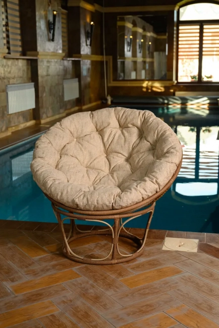 Кресло из искусственного ротанга Papasan Бамбук