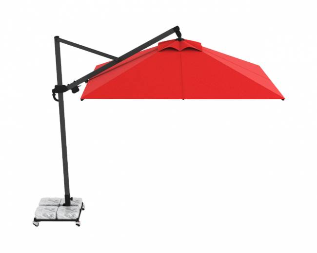 Зонт профессиональный 3х4 м Banana Plus черный, серый 3000х4000 мм