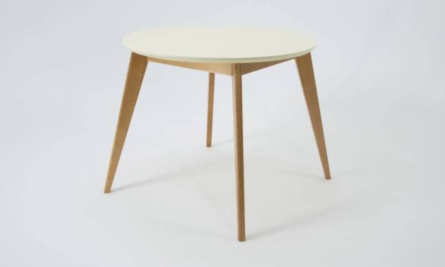 Стол Сканди К 90 натур/слоновая кость со стульями Ингольф слоновая кость