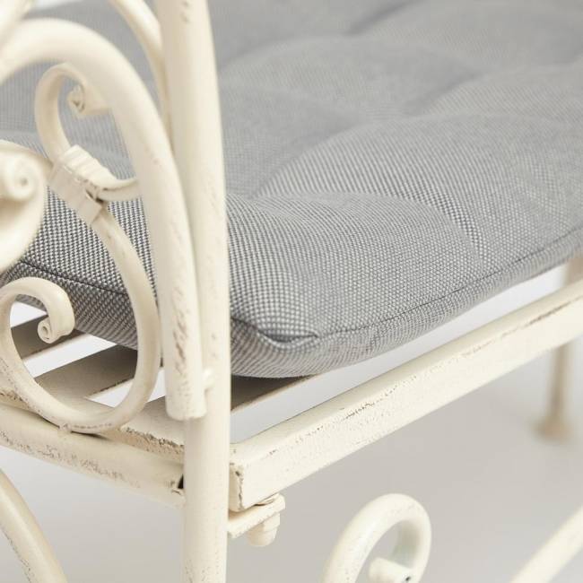 Скамья Secret de Maison BEAUJOLAIS + подушка (mod. PL08-8574) металл, 136х46х96см, белый антик (antique white) белый