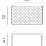 Столик пластиковый журнальный Net Table 100 тортора 1000х600х400 мм