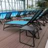 Шезлонг-лежак пластиковый Atlantico антрацит, голубой 1720-2040х700х350 мм Шезлонг-лежак пластиковый Atlantico антрацит, голубой 1720-2040х700х350 мм