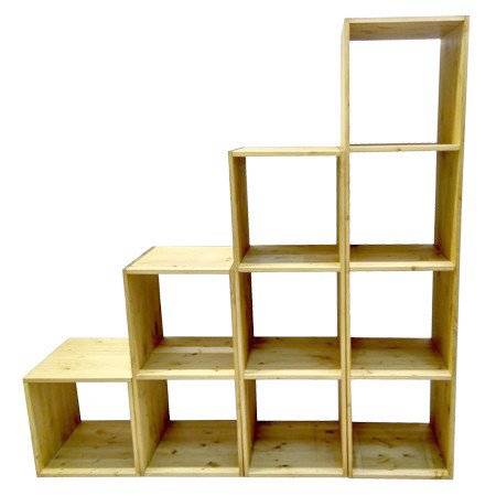 Стеллаж Куб 2 сосна, без покраски P&H