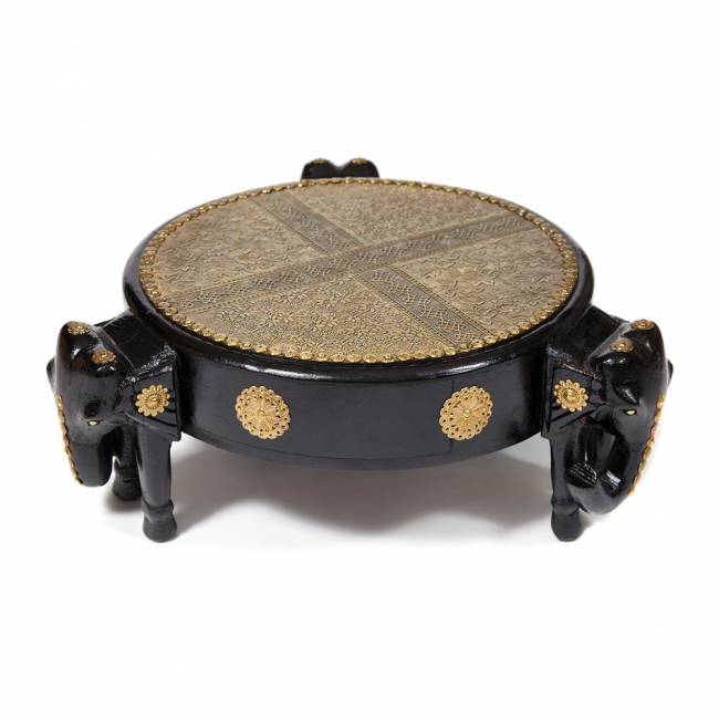 Столик Secret De Maison 3 SLONA ( mod. ND-005) дерево манго/латунная чеканка, Dia 48. В 19 см, этническая роспись (Комплект из 2 шт.) этническая роспись дерево манго/латунная чеканка Столик Secret De Maison 3 SLONA ( mod. ND-005) дерево манго/латунная чеканка, Dia 48. В 19 см, этническая роспись (Комплект из 2 шт.) этническая роспись дерево манго/латунная чеканка