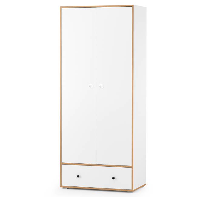 Два письменных стола и шкаф Вуди цвет белый премиум/дуб крафт золотой