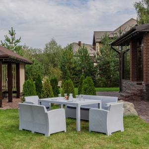 Комплект мебели GRAND LANA DINING L светло-серый Комплект мебели GRAND LANA DINING L светло-серый