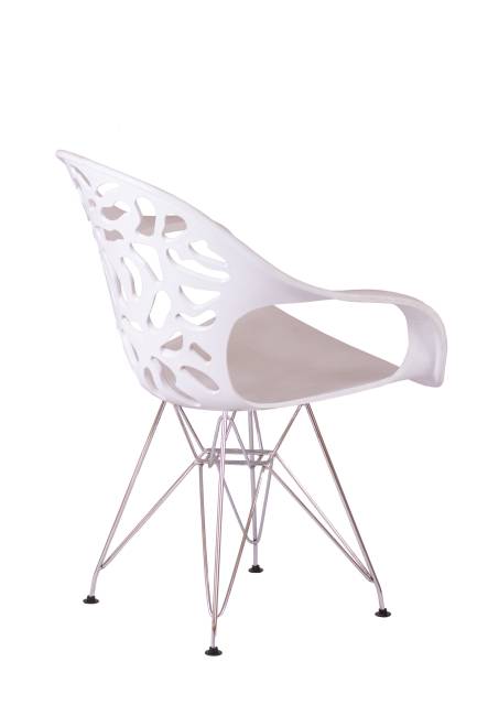 Стул Flor белый, опора металл