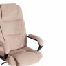 Кресло BERGAMO хром (22) флок , бежевый, 7 бежевый флок
