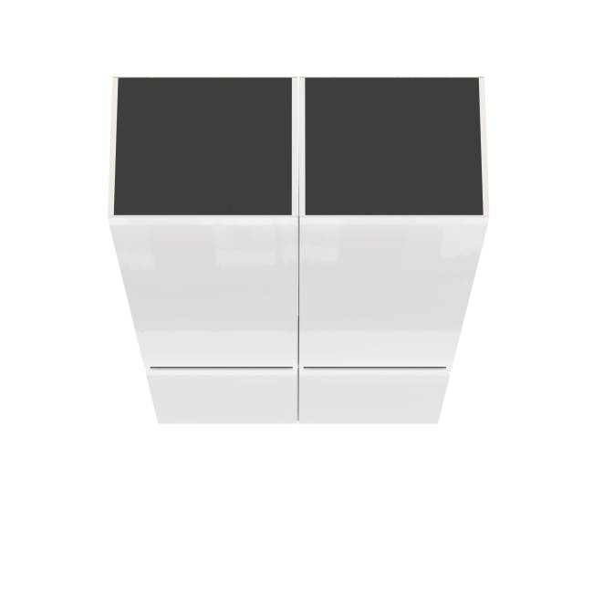 Два пенала с дверками Сидней 13.200 цвет белый/чёрный/МДФ белый глянец Два пенала с дверками Сидней 13.200 цвет белый/чёрный/МДФ белый глянец