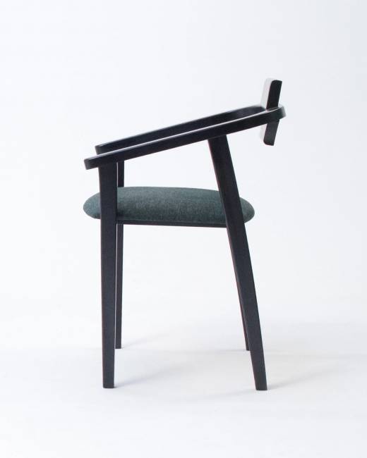 Стул-кресло Челси ПМ чёрный/зелёный