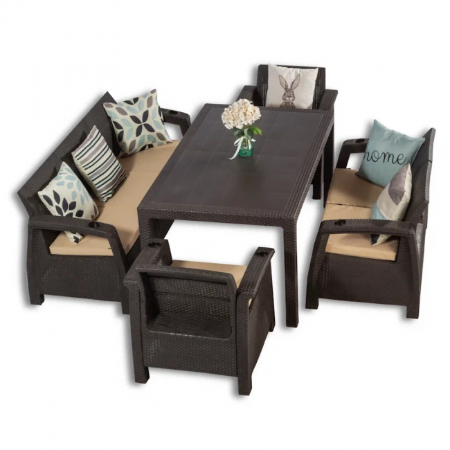 Комплект мебели YALTA BIG FAMILY SOFA 7 SET Комплект мебели YALTA BIG FAMILY SOFA 7 SET