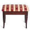 Банкетка Ретро М с ящиком средне-коричневый, ткань полоса бордо