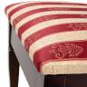 Банкетка Ретро М с ящиком средне-коричневый, ткань полоса бордо