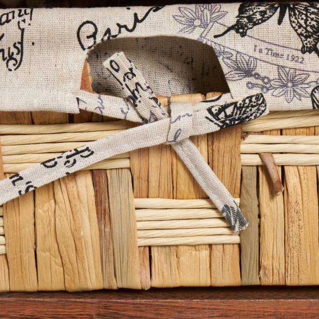 Тумба с 2 ящиками Secret De Maison BEL 2 ( mod. PE-10 ) дерево павловния, мдф, 39x30x46.5см, Brown (коричневый) ткань №HX21 Brown (коричневый) ткань №HX21 дерево павловния, мдф