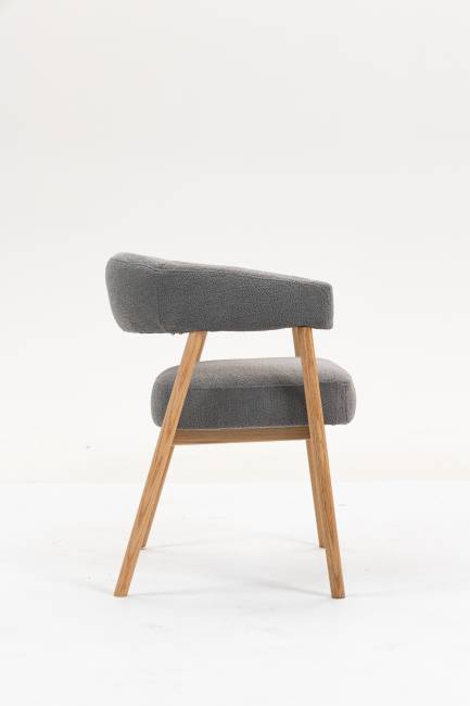 Стул обеденный Zubo с деревянными ножками темно-серый 2 шт.