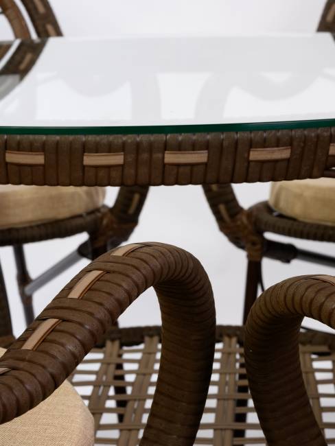 Комплект из искусственного ротанга Java (Ява)-6 (цвет: Орех) Комплект из искусственного ротанга Java (Ява)-6 (цвет: Орех)