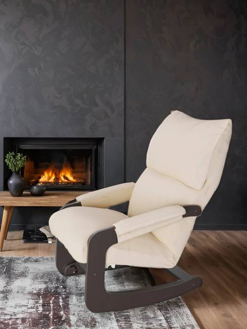 Кресло-качалка (трансформер со стопором) Модель 81 Ткань Макс 100, каркас венге Кресло-качалка (трансформер со стопором) Модель 81 Ткань Макс 100, каркас венге