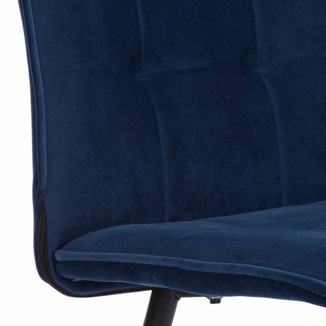 Стул обеденный Bari велюр, 46х55х89, Blue (синий) синий велюр