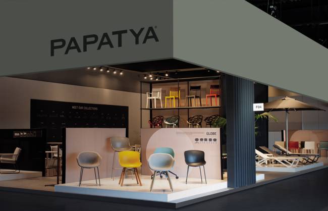 Кресло барное пластиковое Globe-K Bar тортора, серый 610х580х1120 мм