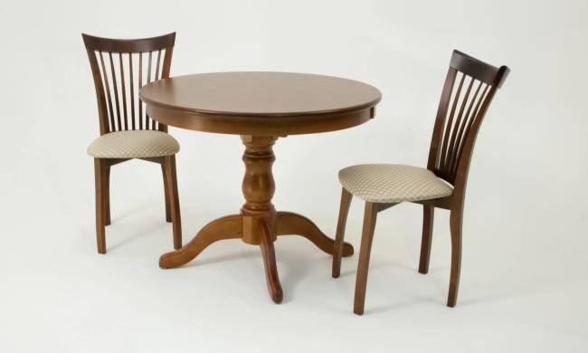 Обеденная группа Брамос К 100 орех со стульями Миранда орех ромб бежевый