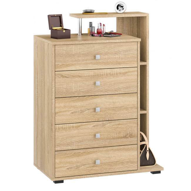 Комод с зеркалом Камелия цвет дуб сонома