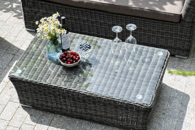 "Капучино" журнальный столик из искусственного ротанга, цвет графит "Капучино" журнальный столик из искусственного ротанга, цвет графит