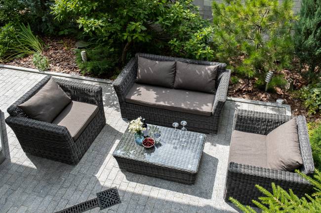 "Капучино" журнальный столик из искусственного ротанга, цвет графит "Капучино" журнальный столик из искусственного ротанга, цвет графит