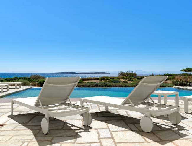 Шезлонг-лежак металлический Casablanca белый 1900х740х310 мм Шезлонг-лежак металлический Casablanca белый 1900х740х310 мм