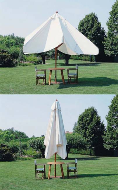 Зонт профессиональный телескопический 3х4 м Palladio Telescopic натуральный, слоновая кость 3000х4000 мм