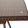 "Латте" плетеный стол из искусственного ротанга 160х90см, цвет коричневый
