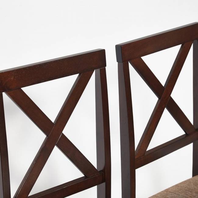 Обеденный комплект Хадсон (стол + 4 стула)/ Hudson Dining Set дерево гевея/мдф, стол: 110х70х75см / стул: 44х42х89см, cappuccino (темный орех), ткань кор.-зол. (1 cappuccino (темный орех) дерево гевея/мдф Обеденный комплект Хадсон (стол + 4 стула)/ Hudson Dining Set дерево гевея/мдф, стол: 110х70х75см / стул: 44х42х89см, cappuccino (темный орех), ткань кор.-зол. (1 cappuccino (темный орех) дерево гевея/мдф