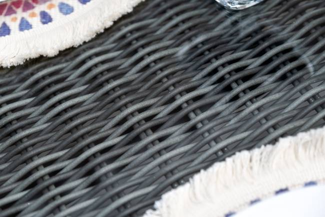 "Амароне" обеденная группа из искусственного ротанга на 6 персон, цвет графит "Амароне" обеденная группа из искусственного ротанга на 6 персон, цвет графит