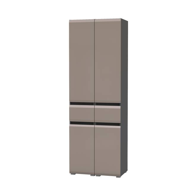 Два пенала с выдвижным ящиком Сидней цвет антрацит/МДФ веллюто капучино