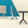 Стол пластиковый складной Sky Folding Table 60 темно-серый 600х600х740 мм Стол пластиковый складной Sky Folding Table 60 темно-серый 600х600х740 мм
