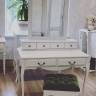 Туалетный стол Малонн Ави с секретером и зеркалом Белый
