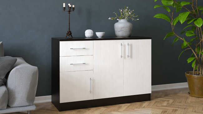 Комод СВК № 3, цвет венге/дуб лоредо Комод СВК № 3, цвет венге/дуб лоредо