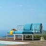 Лаунж-диван двухместный Komodo белый, синий 1440х1500х880 мм