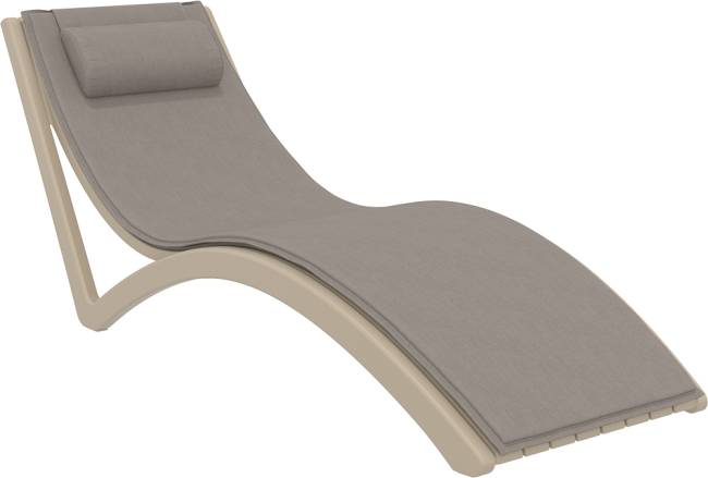 Подушка-подголовник для шезлонга Slim светло-коричневый 410х230х50 мм Подушка-подголовник для шезлонга Slim светло-коричневый 410х230х50 мм